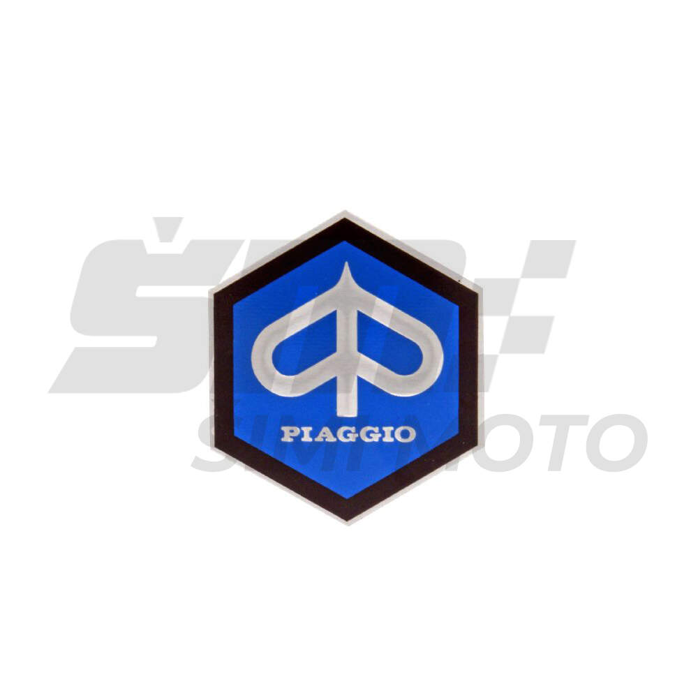 Hexagonal emblem for front shield Piaggio 42mm 152290 Rms