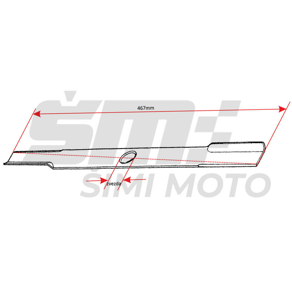 Lawnmower blade l 470 mm  mtd  left