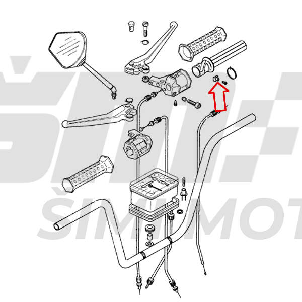 Throttle valve tomos sprint. targa. a5. alpino or