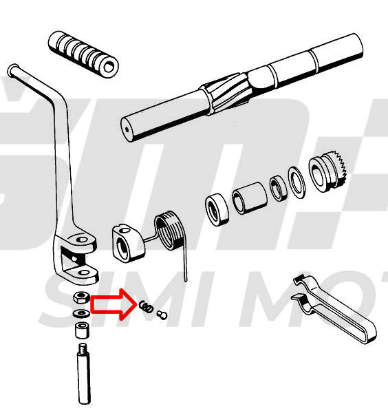 Spring kickstart hub tomos