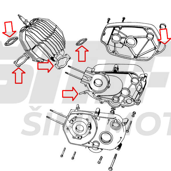 Gasket set tomos bt