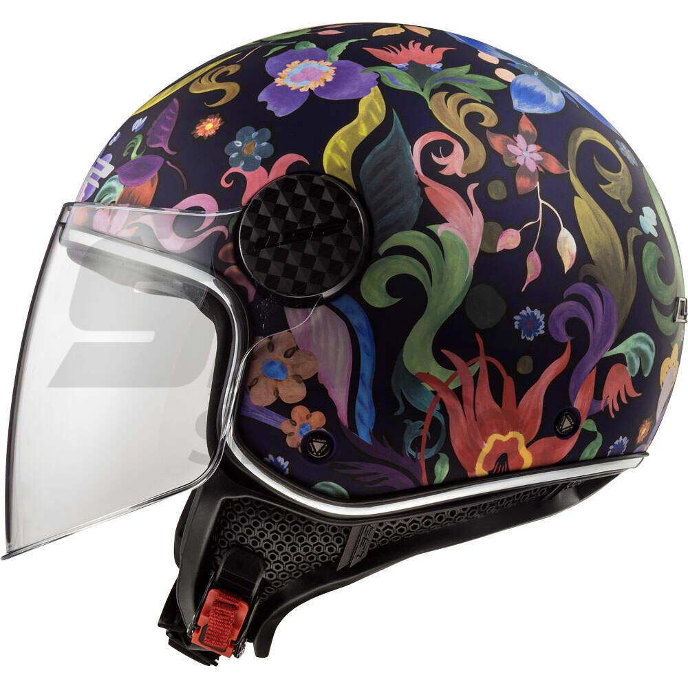 Helmet ls2 jet of558 sphere lux bloom blue pink l