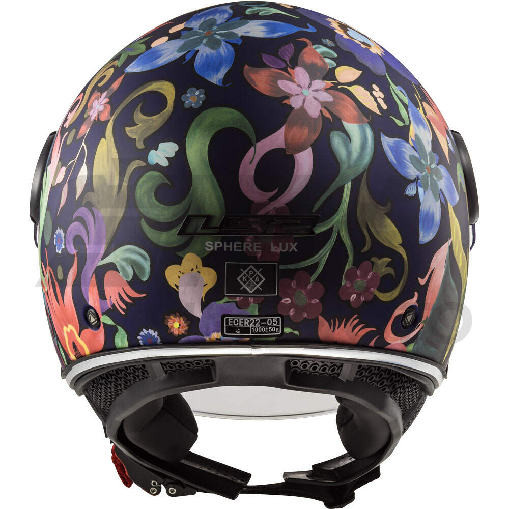 Helmet ls2 jet of558 sphere lux bloom blue pink l