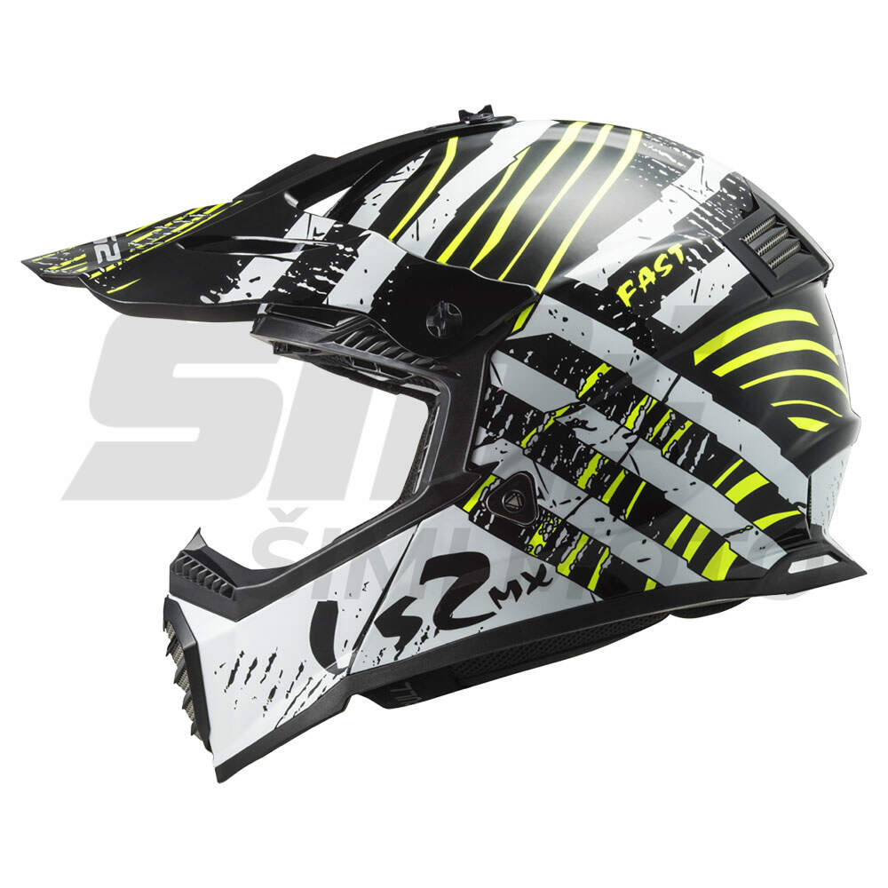 Kaciga ls2 cross mx437 fast verve crno bela xl