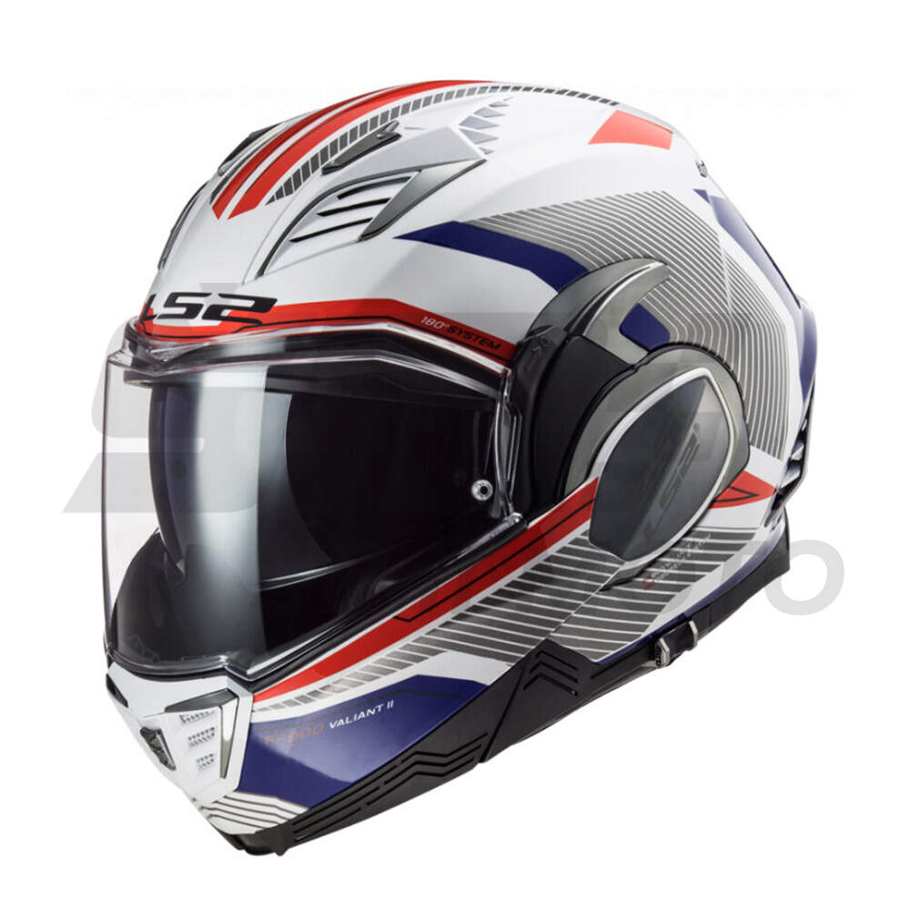 Helmet LS2 Flip Up FF900 VALIANT II REVO white red blue XXL