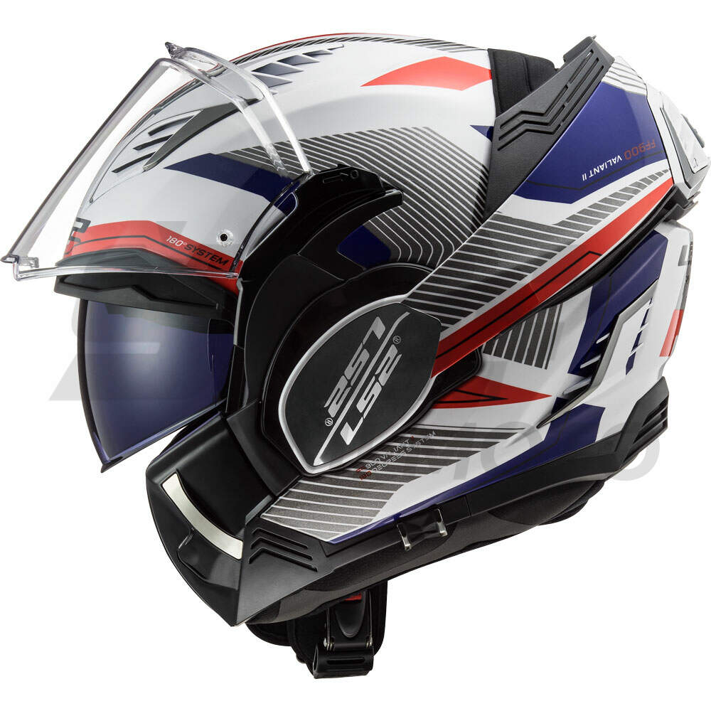 Helmet ls2 flip up ff900 valiant ii revo white red blue xxl