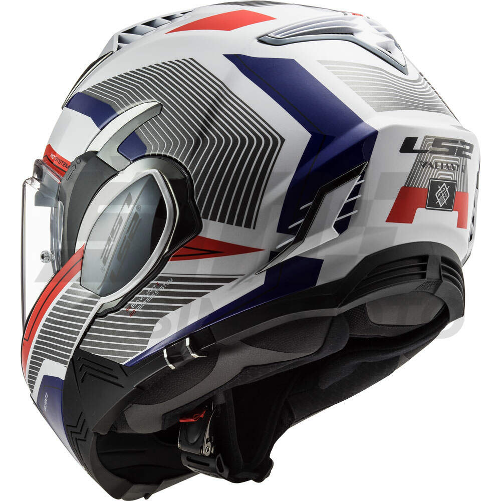 Helmet ls2 flip up ff900 valiant ii revo white red blue xxl