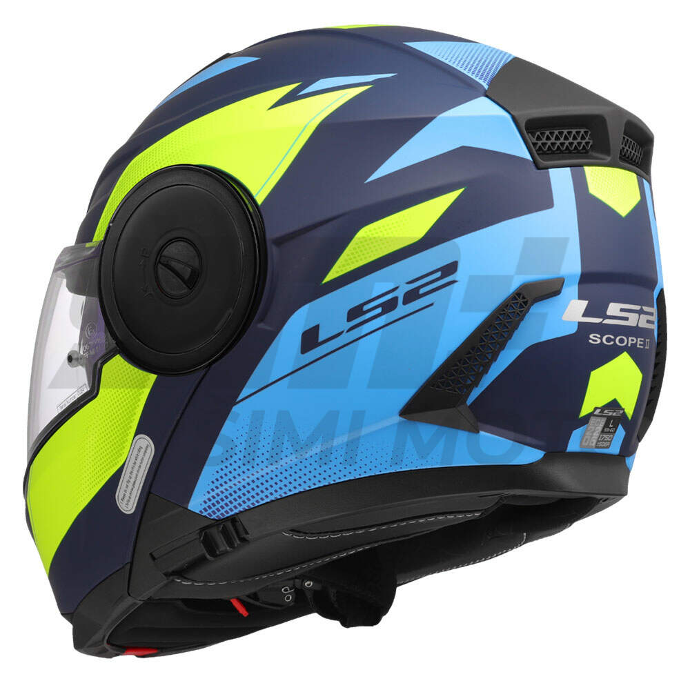 Kaciga ls2 flip up ff902 scope ii duria mat plavo zuta m