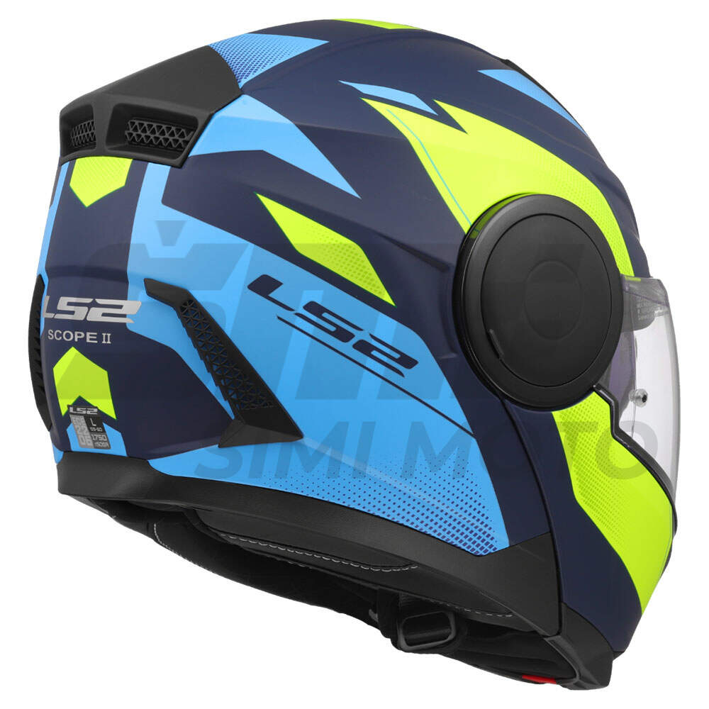 Kaciga ls2 flip up ff902 scope ii duria mat plavo zuta m
