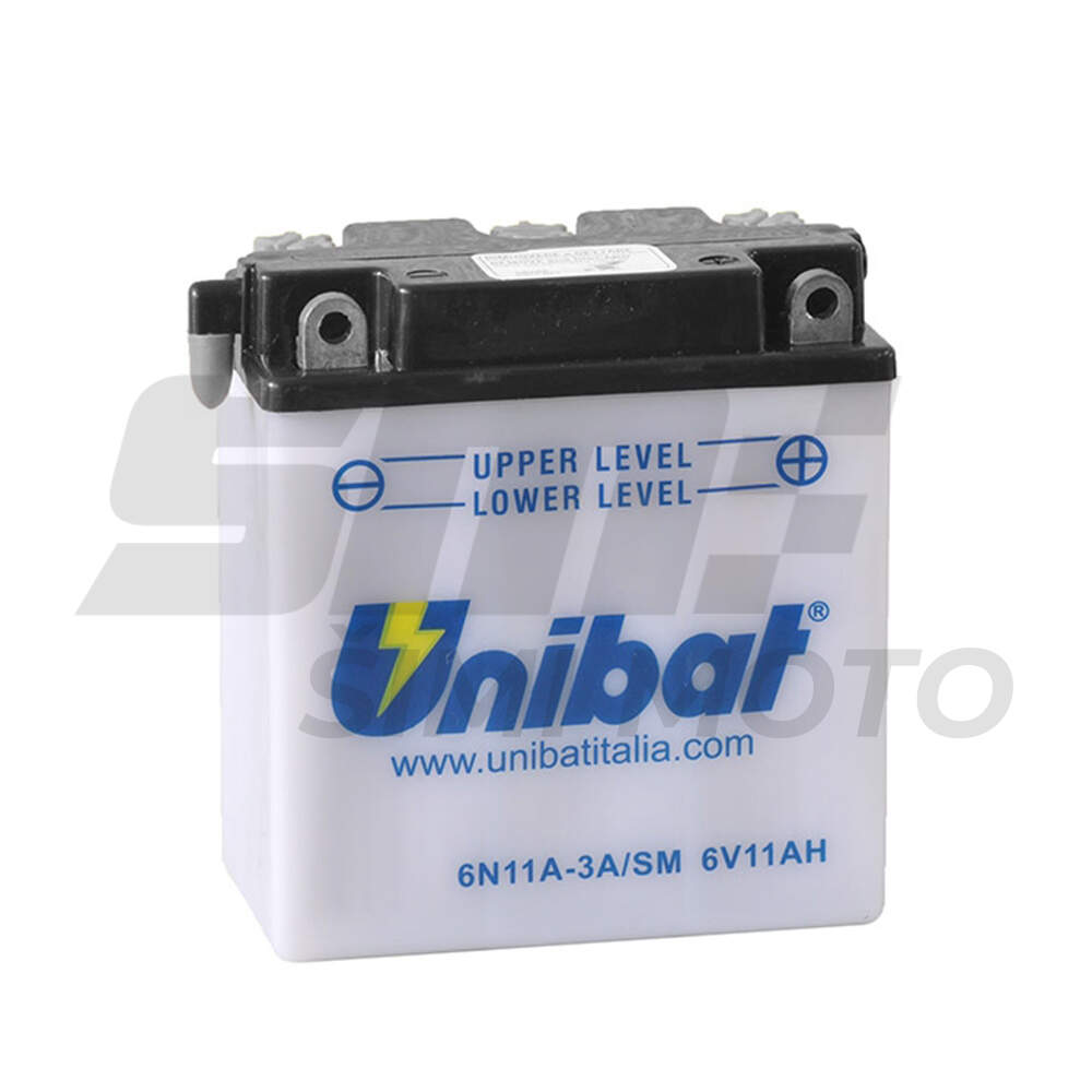 Akumulator UNIBAT 6V 11Ah kiselinski 6N11A-3A desni plus (122x62x132)