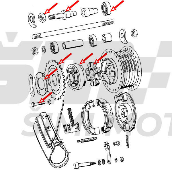 Wheel hub clutch tomos apn cpl 32 teeth