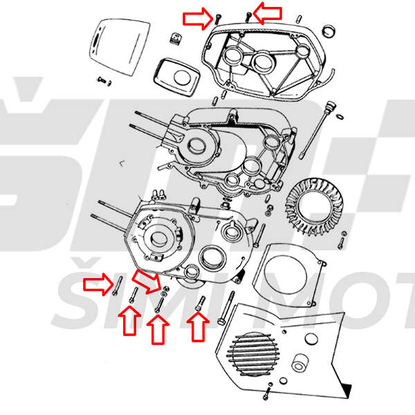Srafovi motora tomos apn4 atx50 bt50 stari tip na srafciger hrom set