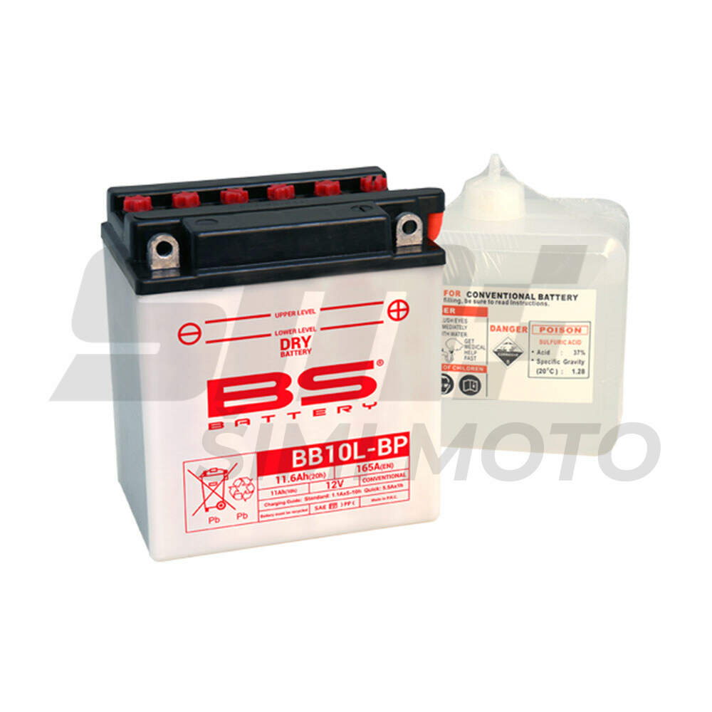 Akumulator BS 12V 11.6Ah sa kiselinom BB10L-B-P desni plus (135x90x145) 165A