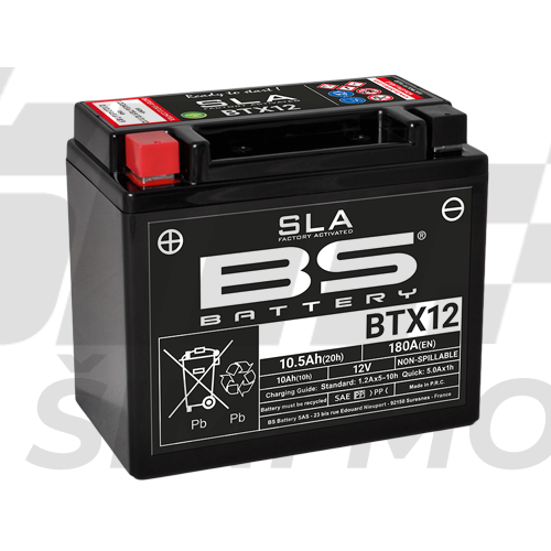 Akumulator BS 12V 10Ah gel BTX12-FA levi (150x87x130)