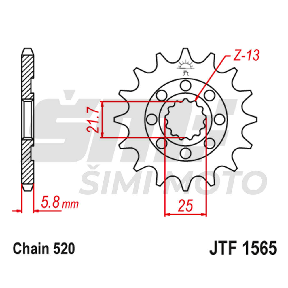 Lancanik prednji JT  JTF1565-14SC (428)14 zuba