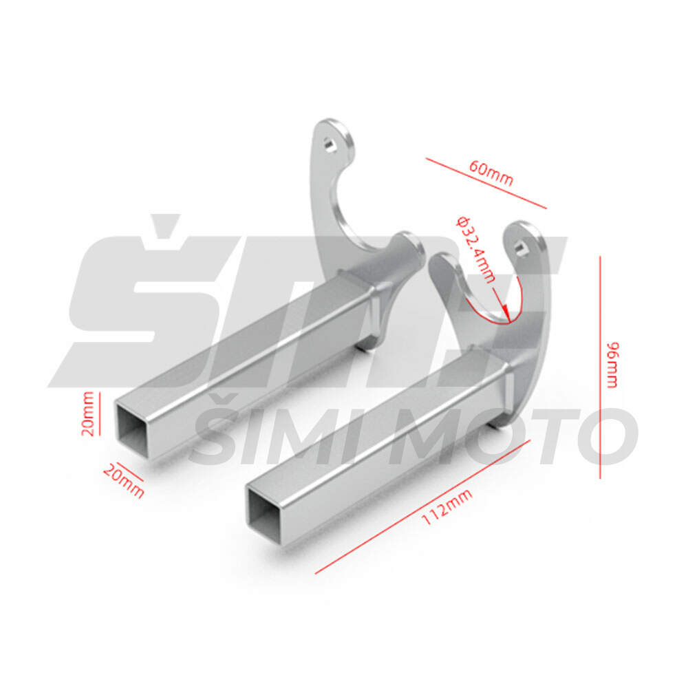 Adapter za zadnji stender v profil sivi mb-moto