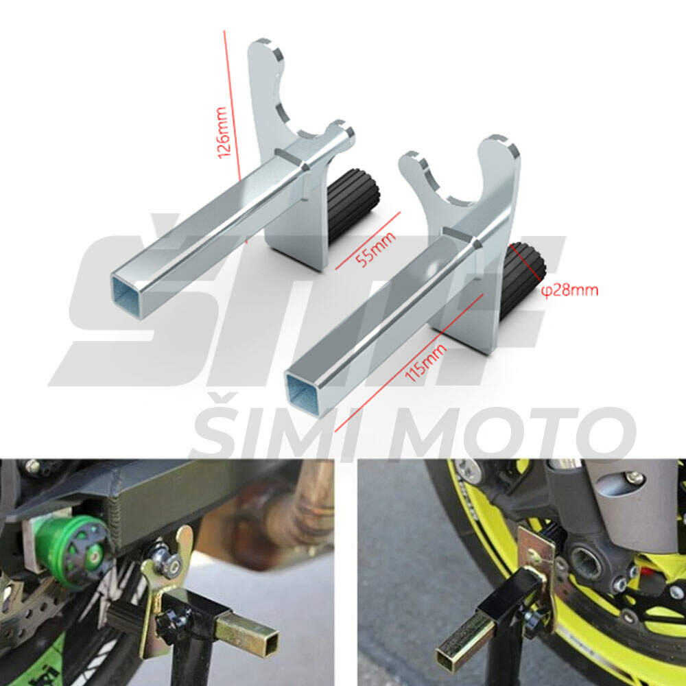 Adapter za zadnji stender v profil sivo crni mb-moto