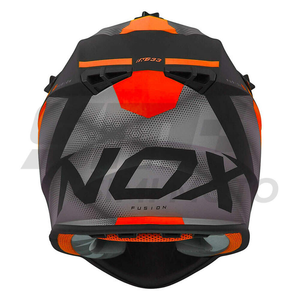 Kaciga nox cross n633 fusion mat crno narandzasta m